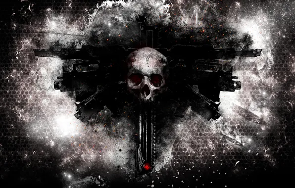 Череп, Warhammer 40000, weapons, bolters, аквилла