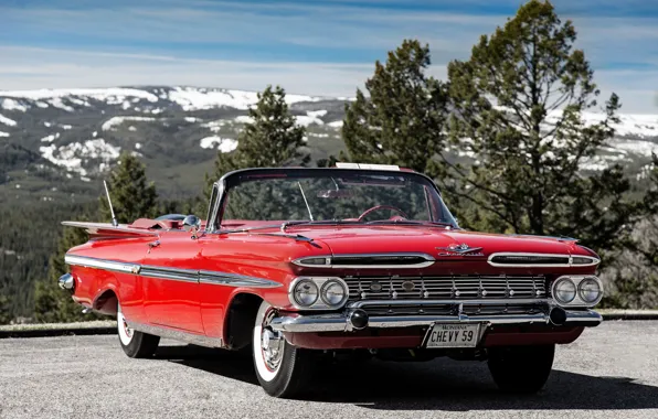 Chevrolet, кабриолет, шевроле, Impala, 1959, импала