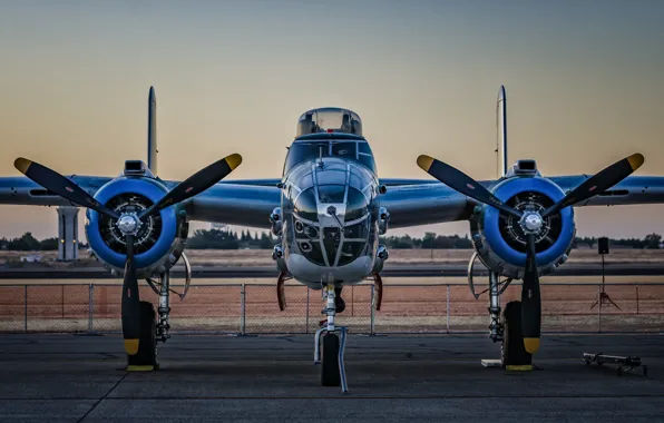 Бомбардировщик, аэродром, B-25 Митчелл
