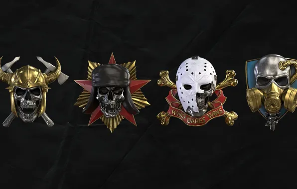 Axe, skull, game, call of duty, soldiers, soldier, hat, war