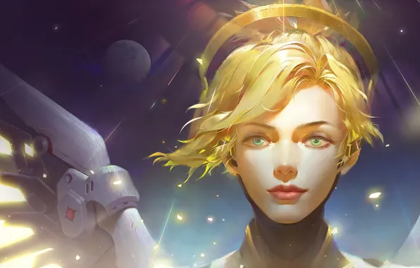 Девушка, Overwatch, Mercy