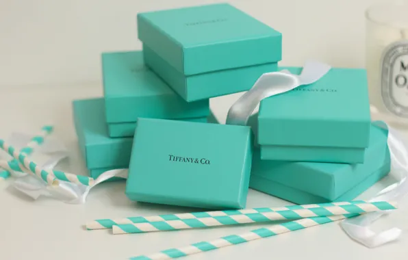 Ленты, праздник, подарки, blue, коробки, Tuffany & Co