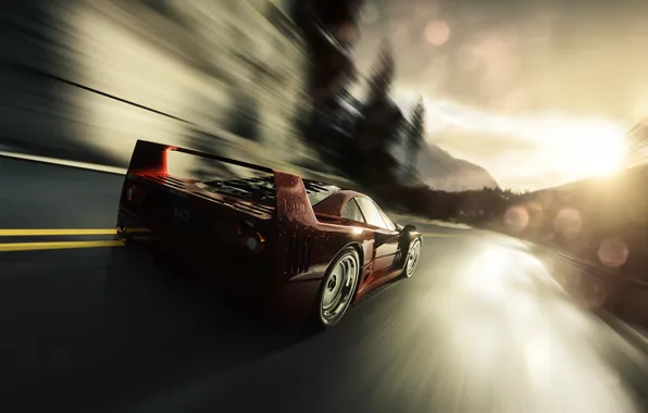 Авто, Машина, Ferrari, F40, Рендеринг, Ferrari F40, Спорткар, Sarathonux Kor