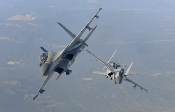 Картинка полет, Самолет, Боевой, ВВС Индии, Су-30 МКИ