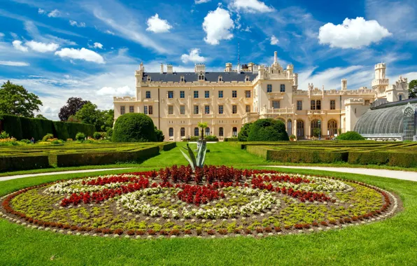 Garden, castle, Czechia, Lednice