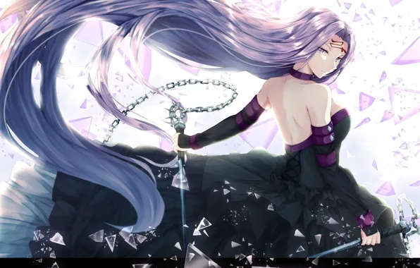 Девушка, аниме, арт, райдер, fate stay night, rider
