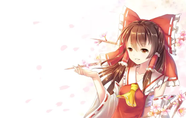 Девушка, бант, Touhou, Тохо, Тоухоу