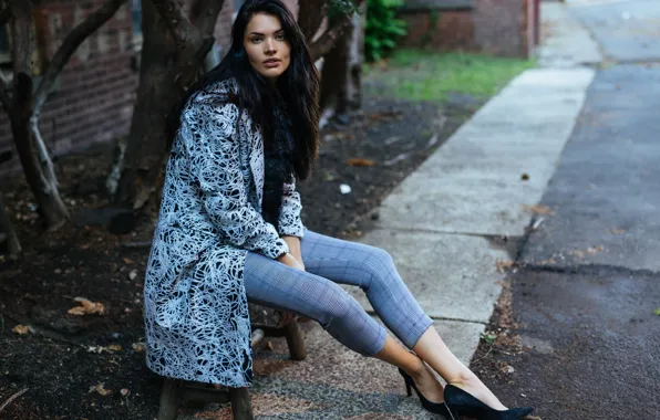 Картинка взгляд, стиль, фон, модель, Cecille