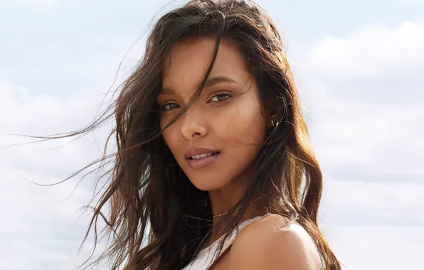 Взгляд, девушка, свет, волосы, брюнетка, мулатка, Lais Ribeiro