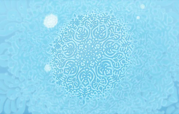 Картинка pattern, snow, abstraction, snowflakes, blender3d, blenderrender, 3dartwork, vectorart