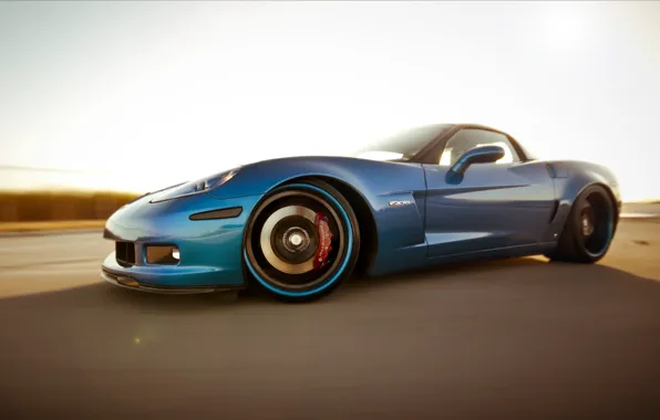 Картинка Z06, corvette, chevrolet, blue