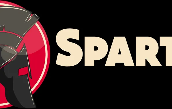 Logo, Spartan, helmet, esparta
