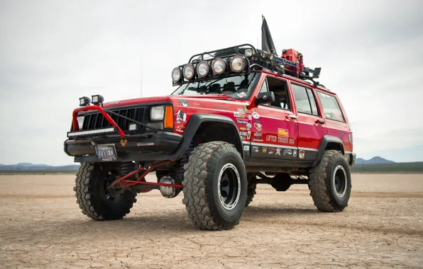 Пустыня, внедорожник, Jeep