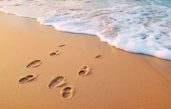 Песок, море, волны, пляж, лето, берег, summer, beach
