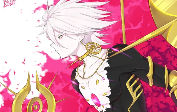 Профиль, парень, Fate - Apocrypha, Red Lancer, Судьба Апокриф
