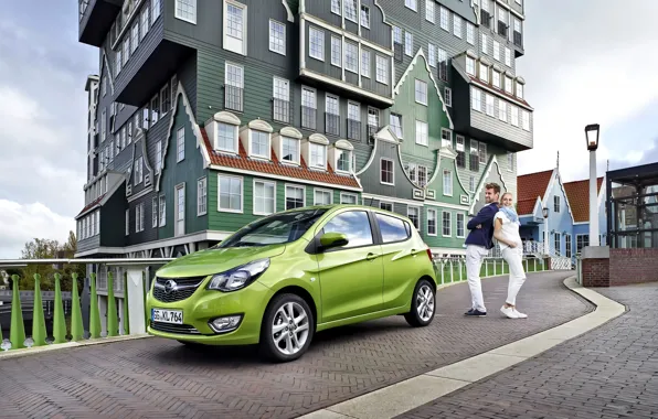 Opel, House, Car, Green, 2015, Opel Karl, Opel 2015, Karl