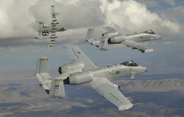 Картинка небо, A-10, штурмовики, Thunderbolt II, «Тандерболт» II