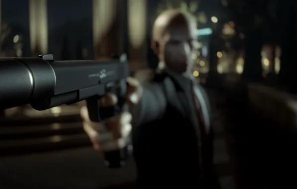 Пистолет, Hitman, киллер, убийца, Square Enix, killer, Агент 47, Agent 47
