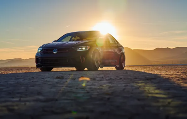 Volkswagen, Sun, Mountain, SEMA, Desert, 2022, SEMA 2022, Volkswagen Jetta GLI Performance Concept