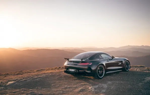 Закат, Mercedes-Benz, вечер, AMG, AU-spec, GT R, 2019