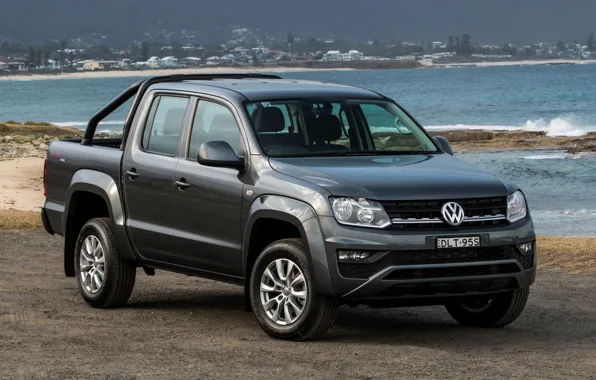 Картинка берег, Volkswagen, пикап, Amarok, Double Cab, 2017, Core Plus