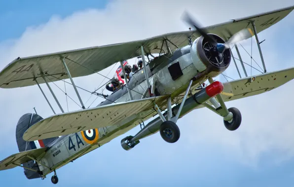 Ретро, самолёт, Fairey Swordfish W5856