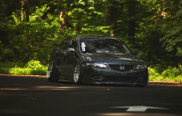 Картинка город, Honda, передок, accord, stance, Acura TSX