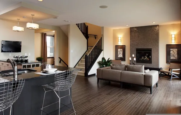 Картинка дизайн, стиль, вилла, дома, интерьер, жилое пространство