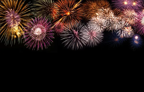 Картинка салют, colorful, Новый Год, фейерверк, new year, happy, night, fireworks