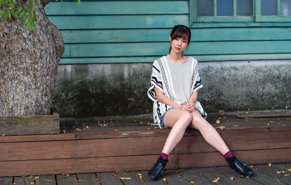 Девушка, ножки, азиатка