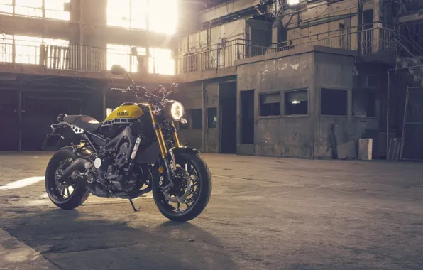 Yamaha, moto, style, yellow, sportclassic, 2016, XSR900