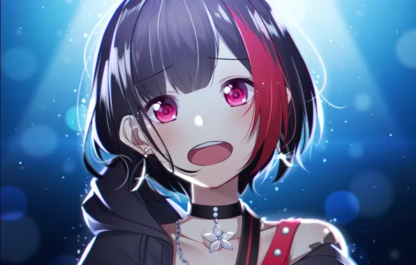 Девушка, Взгляд, Улыбка, Bang Dream!