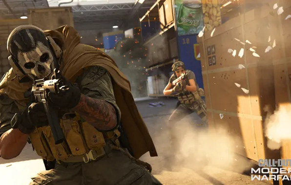 Череп, маска, солдат, Call of Duty, Call of Duty: Modern Warfare, прицелился