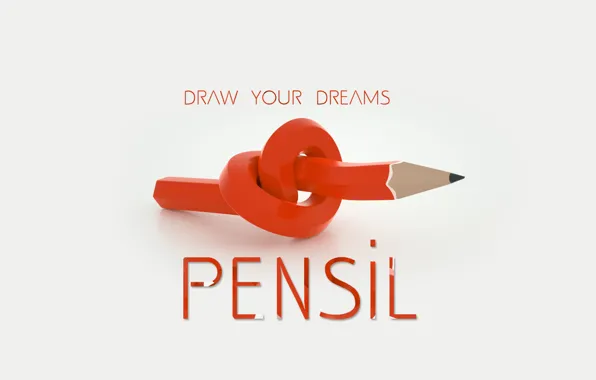 Карандаш, картинка, orange, Draw your dreams, рисуй свою мечту