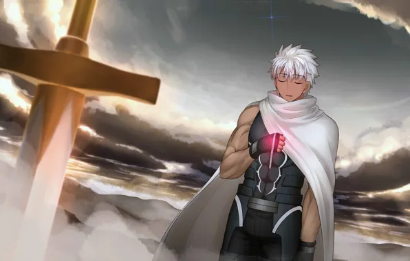 Аниме, арт, парень, Арчер, Судьба ночь схватки, Fate / Stay Night