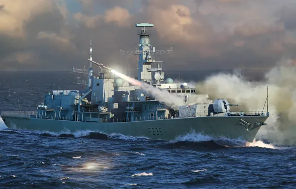 Великобритания, фрегат, royal navy, HMS Type 23 Frigate - Monmouth (F235)