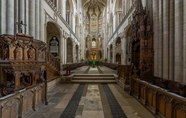 Великобритания, Interior, Norfolk, Норфолк, Norwich, Presbytery, St John the Baptist Cathedral, собор Св Иоанна Крестителя