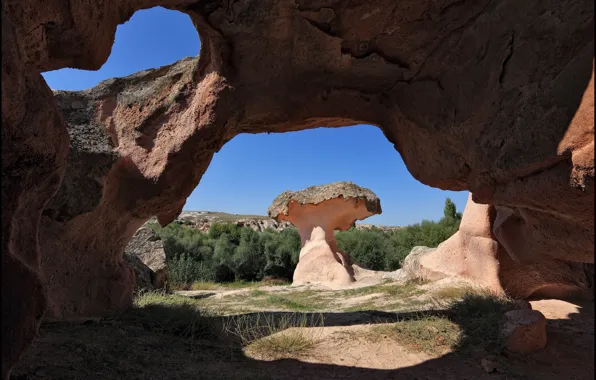 Горы, Турция, пещеры, Каппадокия, Kapadokya, Kappadokien