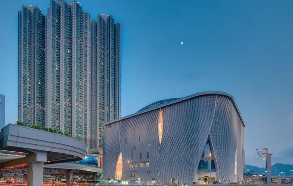 Луна, здание, сооружение, архитектура, Xiqu Theatre - Hong Kong