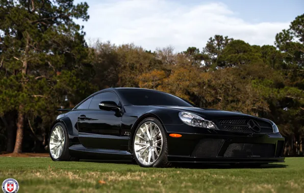 Картинка Mercedes, Black, Series, SL65, HRE, P103, of Speed Amelia Island, Festivals