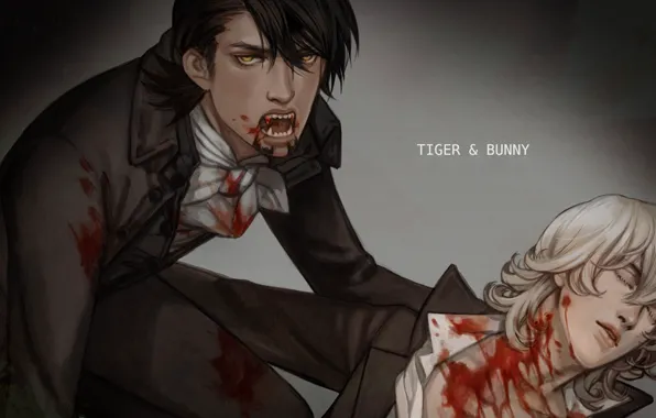 Жертва, арт, вампир, Котецу, Тигр и кролик, Tiger and Bunny, Барнаби