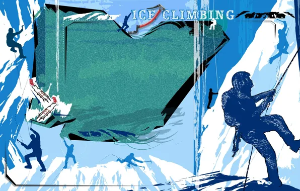 Картинка лед, снег, горы, абстракция, обои, вектор, силуэт, альпинизм