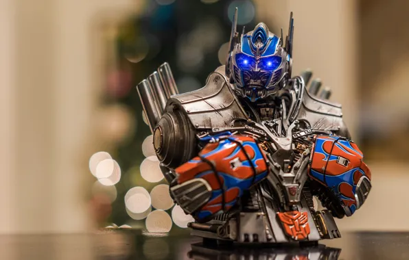 Макро, фон, игрушка, Optimus Prime