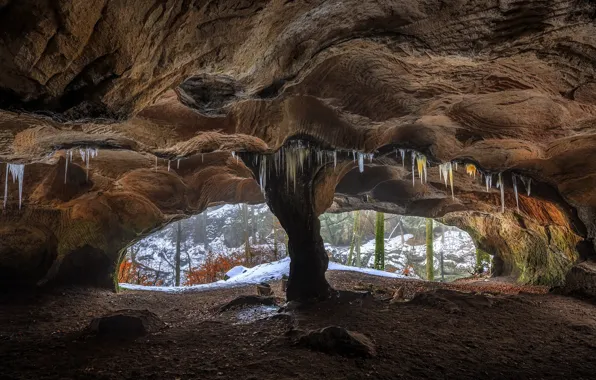 Картинка природа, гора, пещера