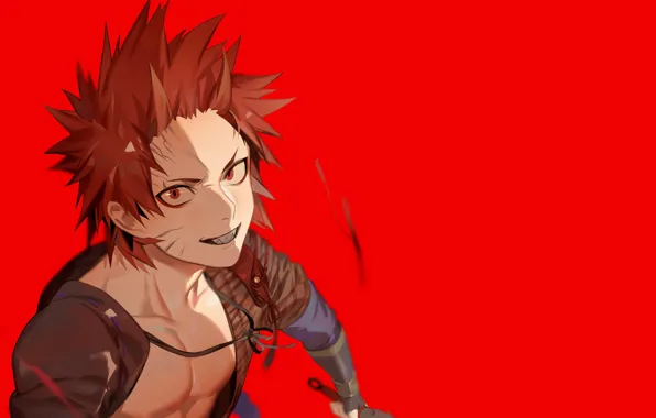 Взгляд, улыбка, парень, Моя геройская академия, My Hero Academia, Boku No Hero Academia, Kirishima Eijirou, …
