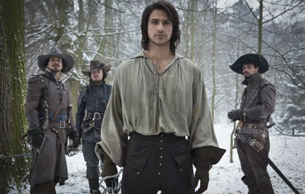 Сериал, Мушкетеры, The Musketeers, Tom Burke, Luke Pasqualino, Howard Charles, Santiago Cabrera