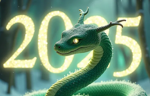 Новый год, змея, 2025