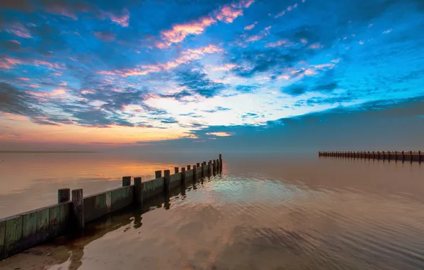 Море, пейзаж, закат