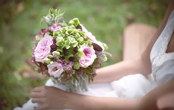 Цветы, букет, свадебный
