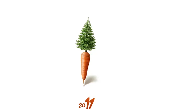 Елка, новый год, морковь